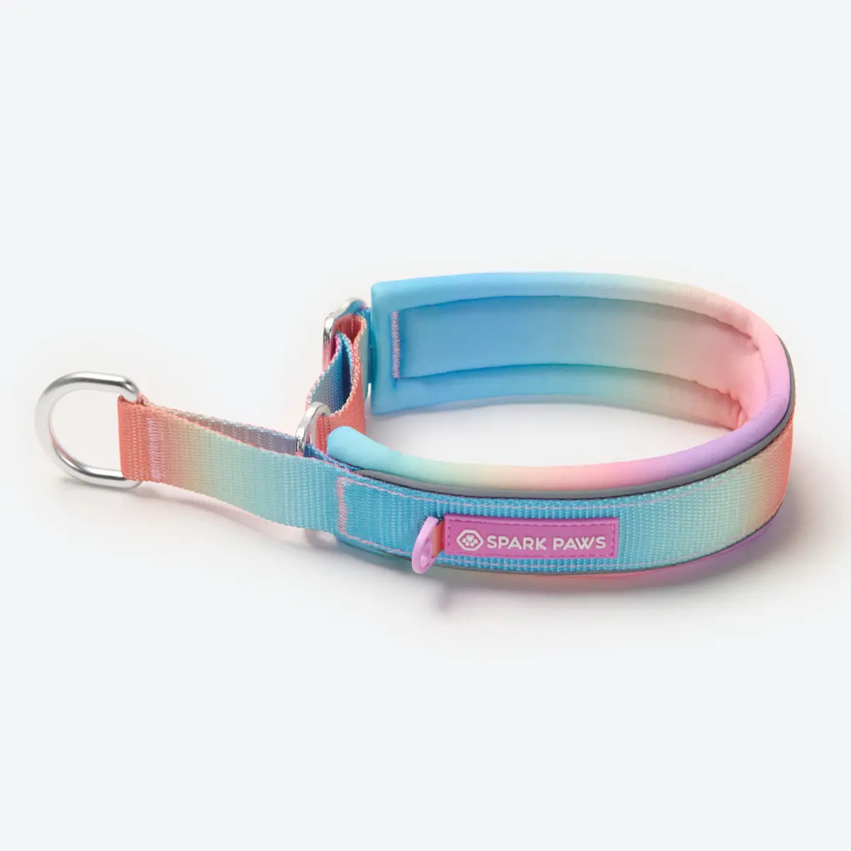 Spark Paws Martingale Dog Collar – Cushioned Slip-On Training Collar, Heavy Duty, Safety-Tested No-Buckle Collar for Medium & Large Dogs