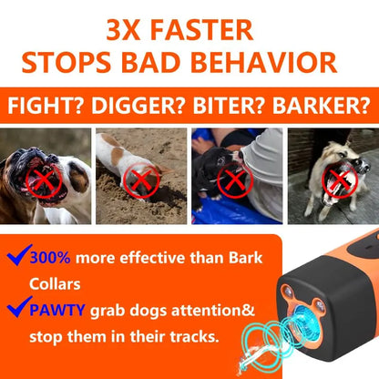 Dog Bark Deterrent,Rechargeable Sonic Dog Repeller,Safe 25Khz Sonic Frequency Transmitter,Anti Bark Device for Dogs,50Ft Range Professional Dog Training Tool,Led Indoor/Outdoor Barking Silencer