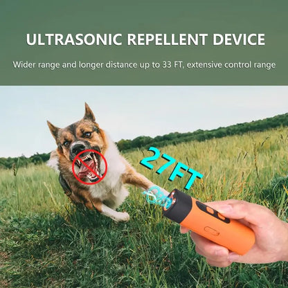Dog Bark Deterrent,Rechargeable Sonic Dog Repeller,Safe 25Khz Sonic Frequency Transmitter,Anti Bark Device for Dogs,50Ft Range Professional Dog Training Tool,Led Indoor/Outdoor Barking Silencer