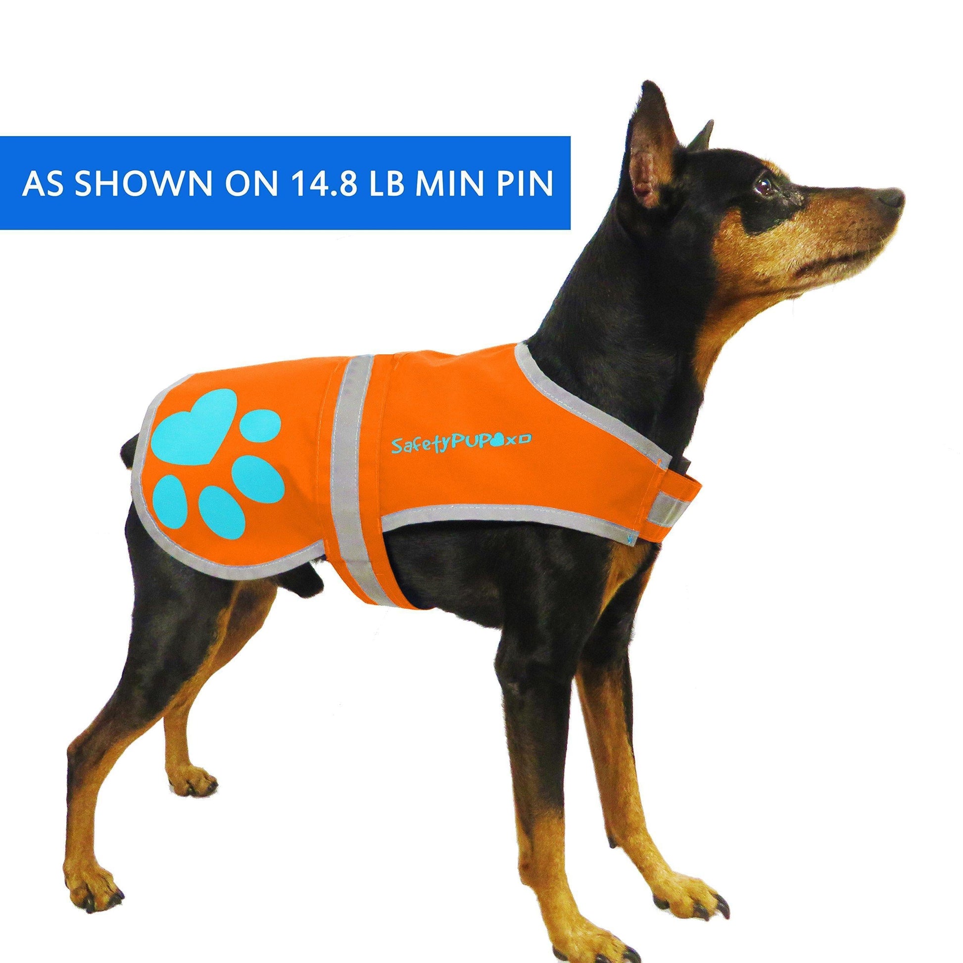 Reflective Dog Vest Chest Size 18.5 in Neck Size 15 in Hi Visibility