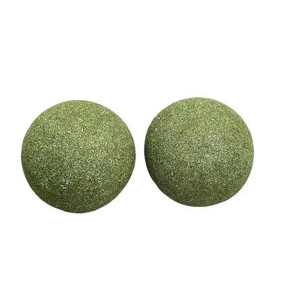 2 Packs 10Cm Large Catnip Ball Self-Entertaining Teething Cat Toy Dental Cleaning Chew Resistant Cat Grass Hairball Remover Interactive Cat Toy