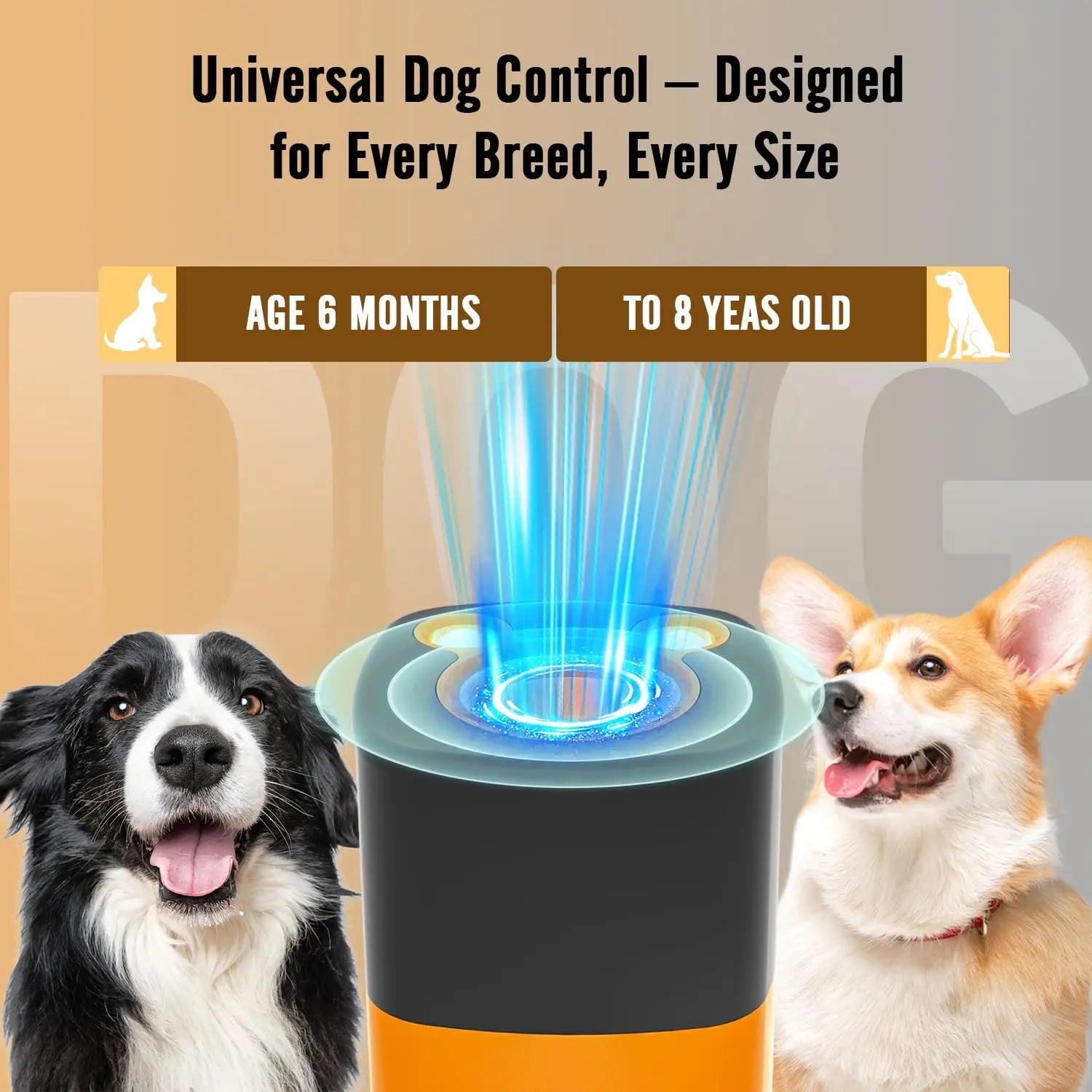 Dog Bark Deterrent,Rechargeable Sonic Dog Repeller,Safe 25Khz Sonic Frequency Transmitter,Anti Bark Device for Dogs,50Ft Range Professional Dog Training Tool,Led Indoor/Outdoor Barking Silencer
